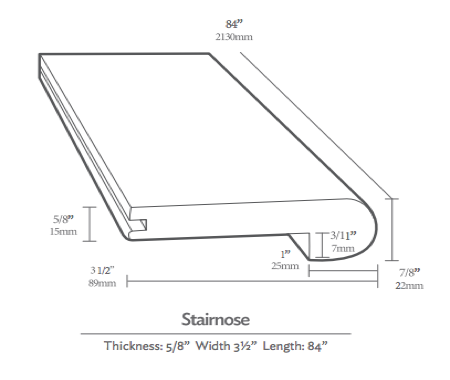 DuChâteau Herringbone Collection Stairnose