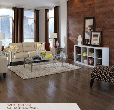 Somerset Solid Prefinished Hardwood Color Strip 2 1/4" Red Oak Smoke