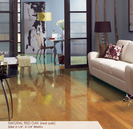 Somerset Solid Prefinished Hardwood High Gloss 3 1/4" Red Oak Natural