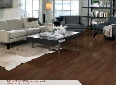 Somerset Solid Prefinished Hardwood HomeStyle 2 1/4" White Oak Metro Brown